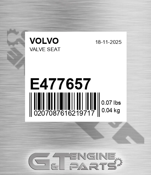 E477657 VOLVO Valve Seat