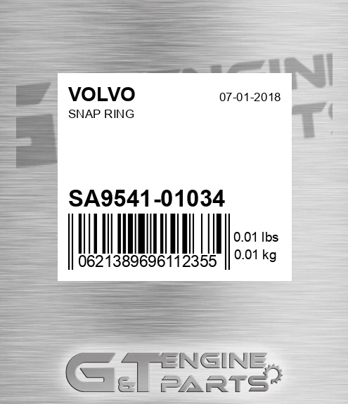 SA9541-01034 Snap Ring for VOLVO
