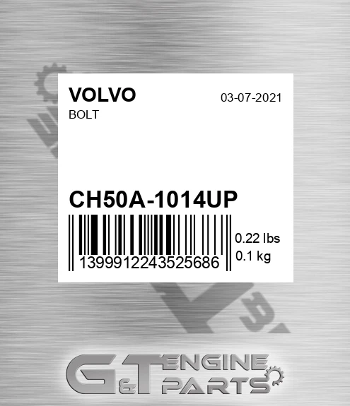 CH50A-1014UP Bolt for VOLVO