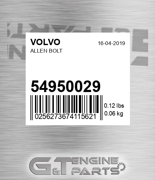 54950029 VOLVO Allen Bolt
