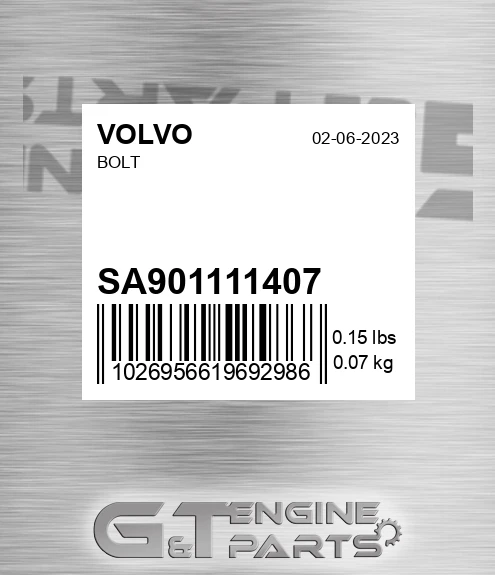 SA9011-11407 Bolt for VOLVO