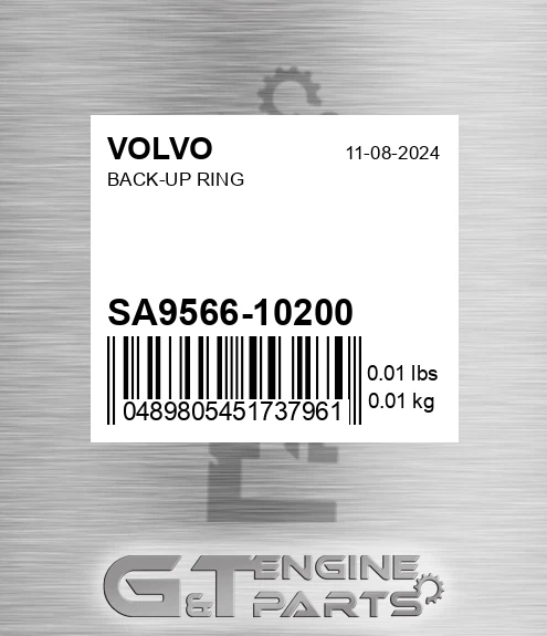 SA9566-10200 Back-up Ring for VOLVO