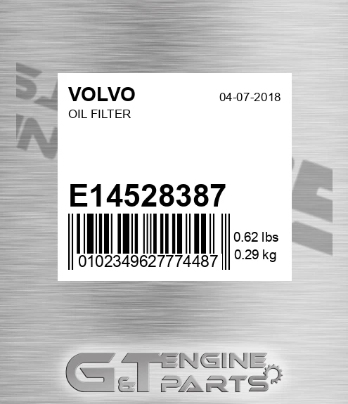 E14528387 Oil Filter