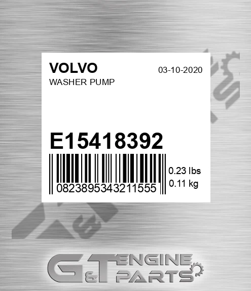 E15418392 VOLVO Washer Pump