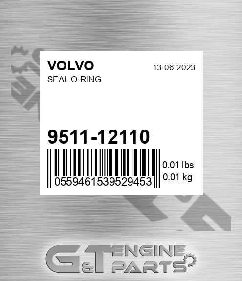 9511-12110 Seal O-ring for VOLVO