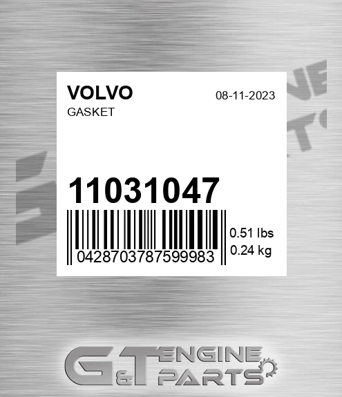 11031047 Gasket for VOLVO