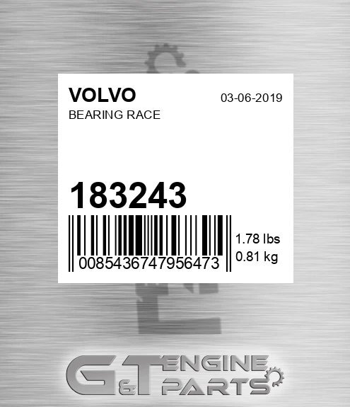 183243 VOLVO Bearing Race