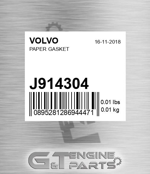 J914304 Paper Gasket