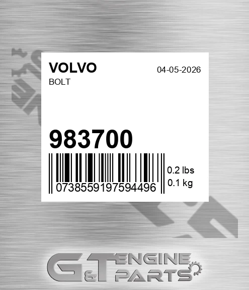 983700 Bolt for VOLVO