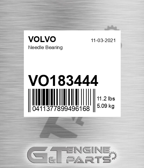 VO183444 Needle Bearing for VOLVO
