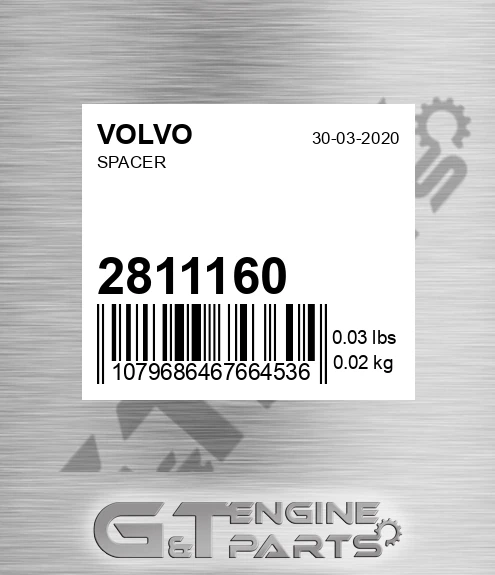 2811160 VOLVO Spacer