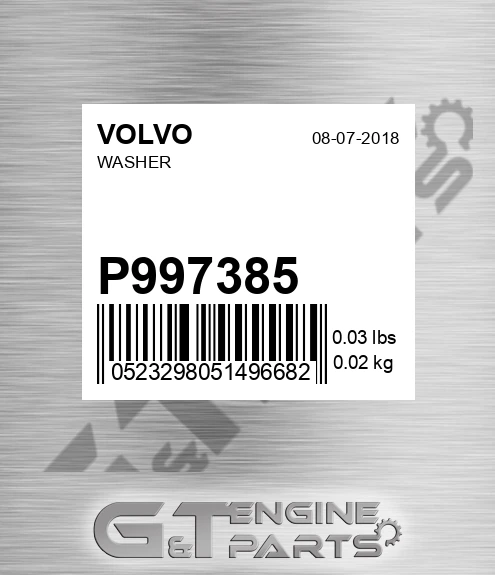 P997385 VOLVO Washer