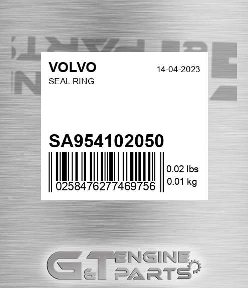 SA9541-02050 Seal Ring for VOLVO
