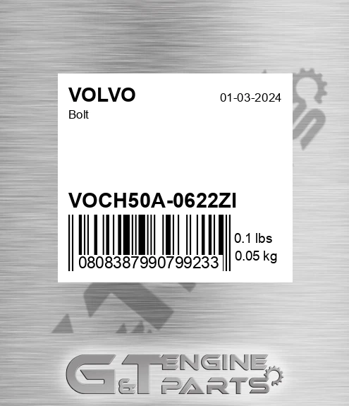 VOCH50A-0622ZI Bolt for VOLVO