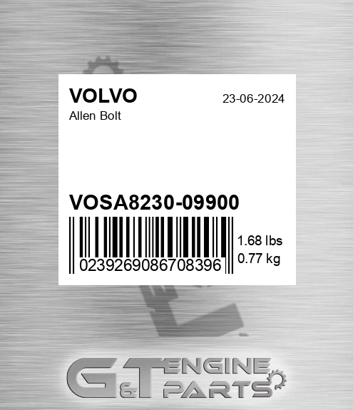 VOSA823009900 Allen Bolt for VOLVO
