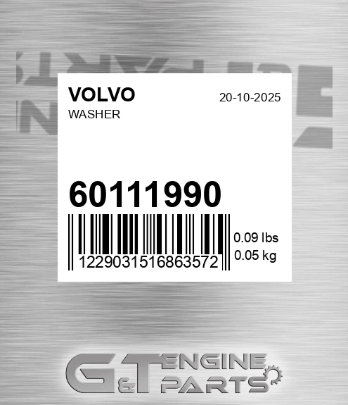 60111990 Washer for VOLVO