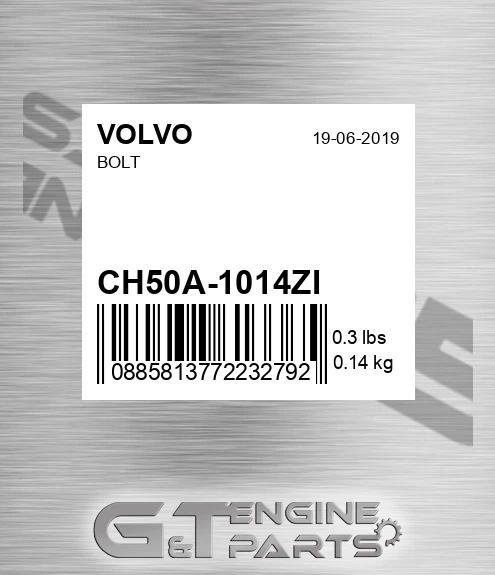 CH50A-1014ZI Bolt for VOLVO
