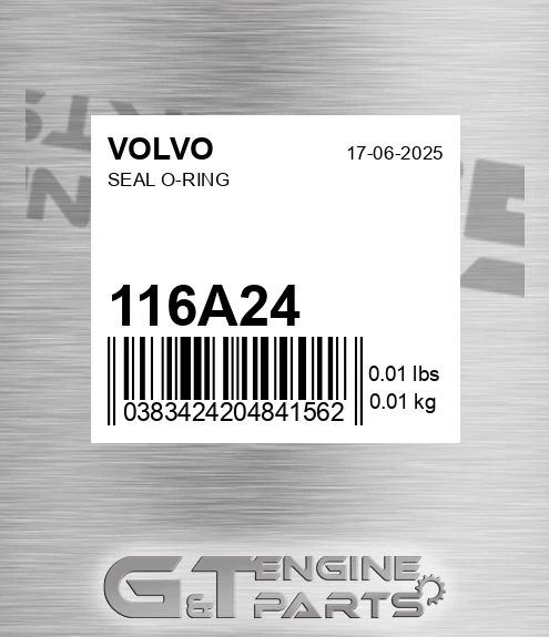 116A24 Seal O-ring