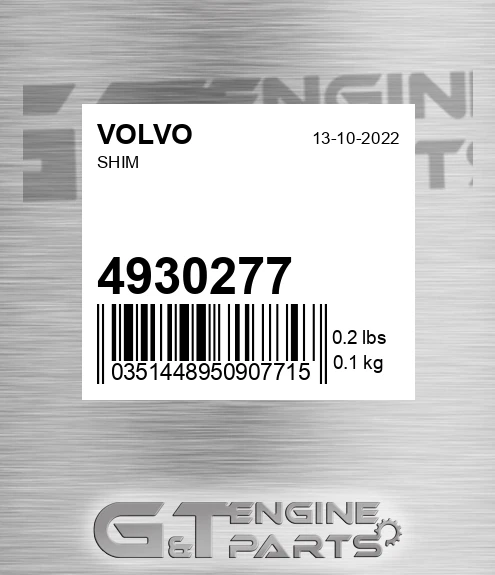4930277 Shim for VOLVO