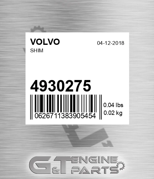 4930275 Shim for VOLVO