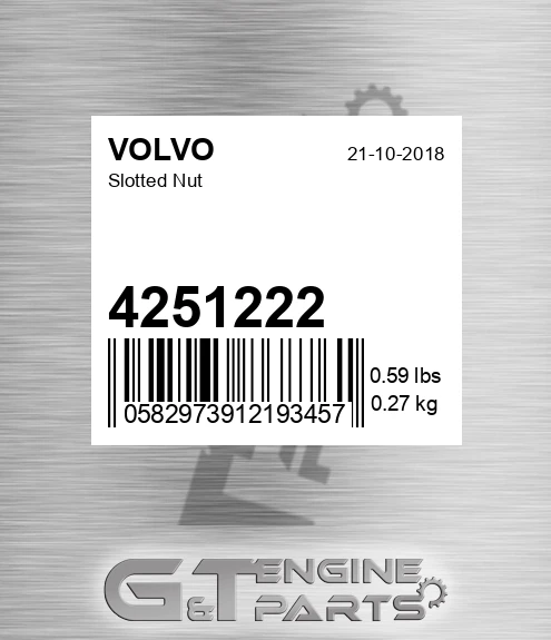 4251222 Slotted Nut