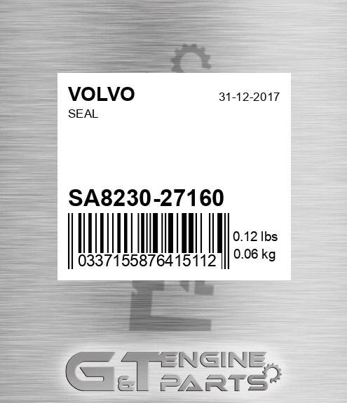 SA8230-27160 Seal for VOLVO