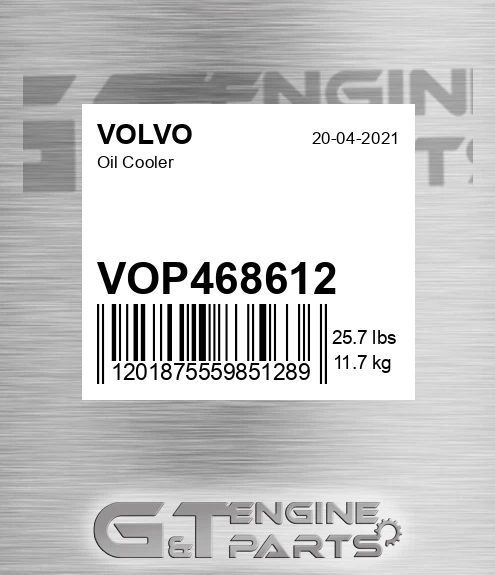 VOP468612 Oil Cooler for VOLVO