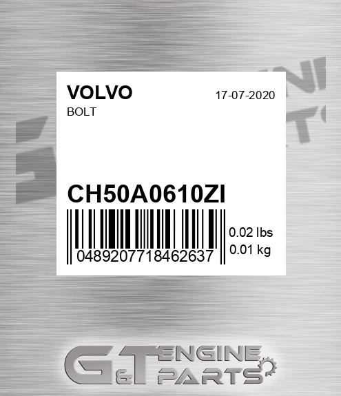 CH50A-0610ZI Bolt for VOLVO