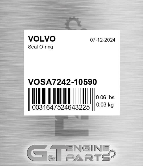 VOSA724210590 Seal O-ring for VOLVO