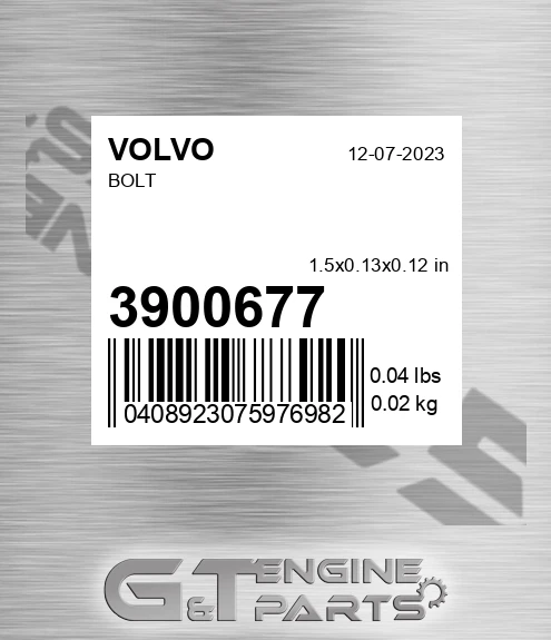 3900677 VOLVO Bolt