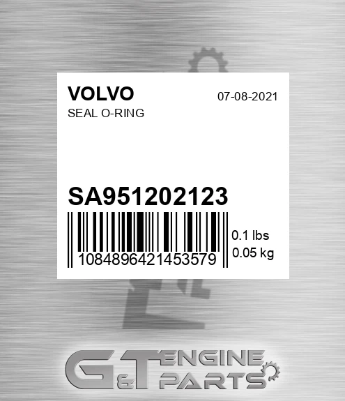 SA9512-02123 Seal O-ring for VOLVO