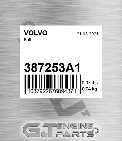 387253A1 Bolt