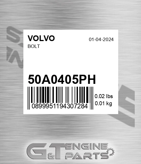 50A0405PH Bolt