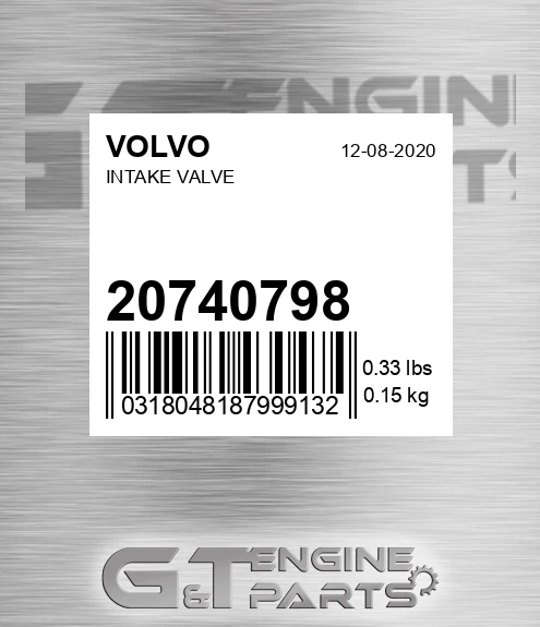 20740798 Intake Valve