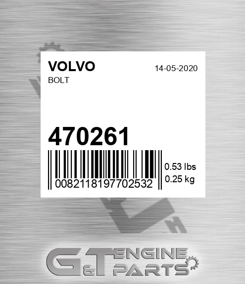470261 Bolt for VOLVO