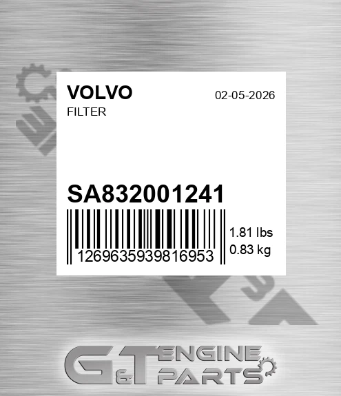 SA8320-01241 Filter for VOLVO