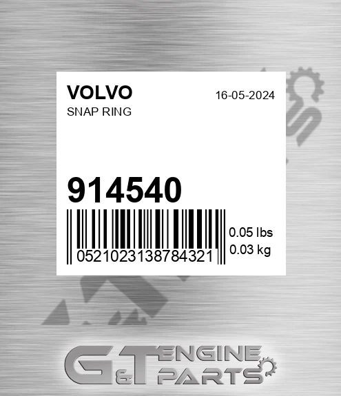 914540 Snap Ring for VOLVO