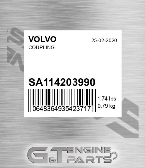 SA114203990 Coupling for VOLVO