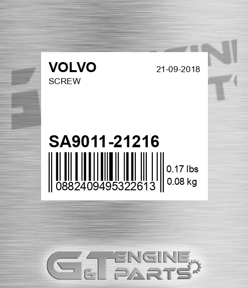 SA9011-21216 Screw for VOLVO
