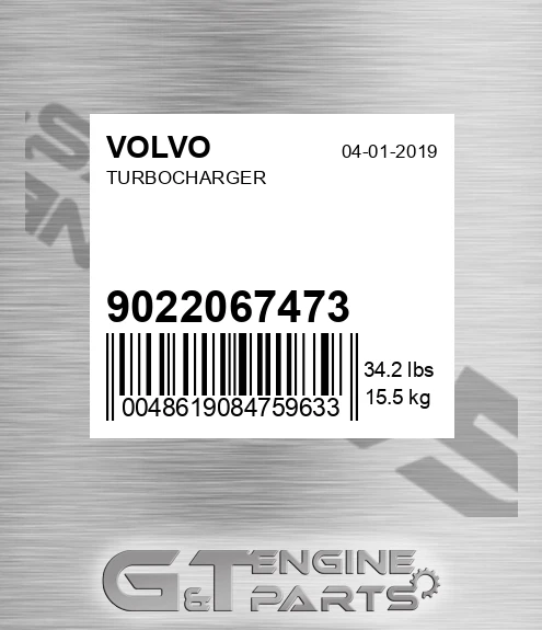 9022067473 Turbocharger for VOLVO