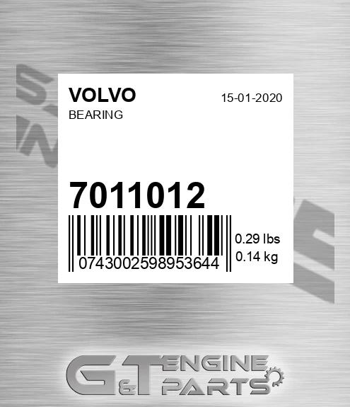 7011012 VOLVO Bearing