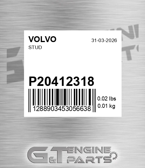 P20412318 Stud for VOLVO