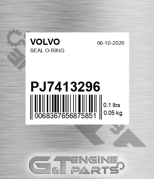PJ7413296 Seal O-ring for VOLVO