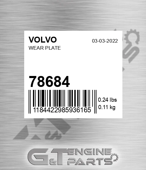 78684 Wear Plate for VOLVO