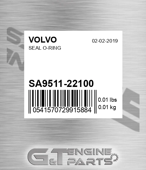 SA9511-22100 Seal O-ring for VOLVO