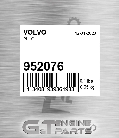 952076 VOLVO Plug