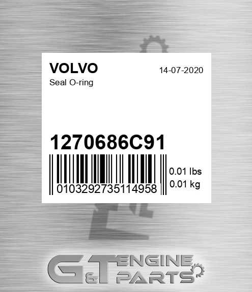 1270686C91 Seal O-ring