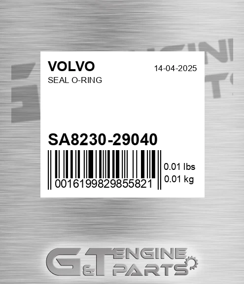 SA8230-29040 Seal O-ring