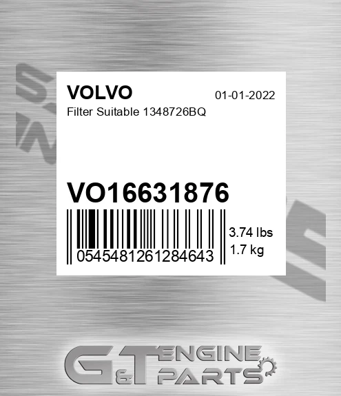 VO16631876 Filter Suitable 1348726bq
