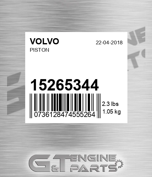 15265344 Piston for VOLVO